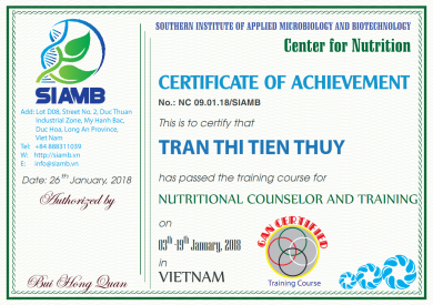 Nutritional Counselor and Training